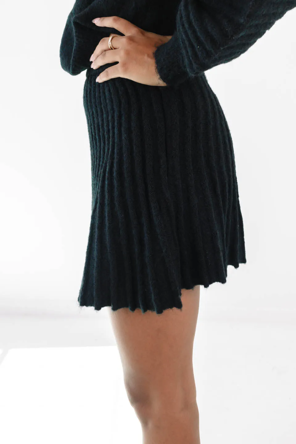 Stay Cozy Skirt - Black