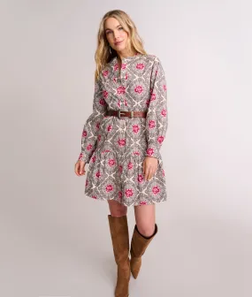 Stretch Cotton Printed Solange Dress - FINAL SALE