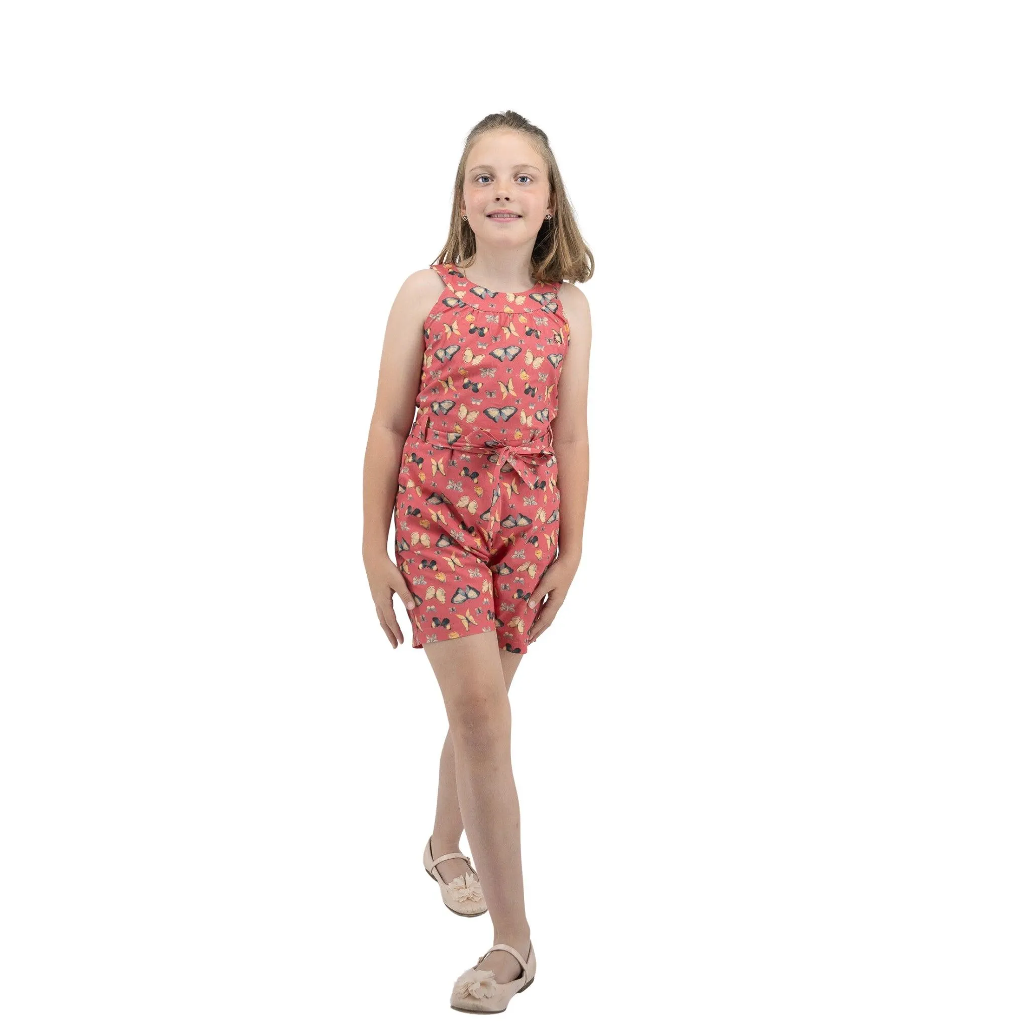 Stylish Romper with Pockets for Girls