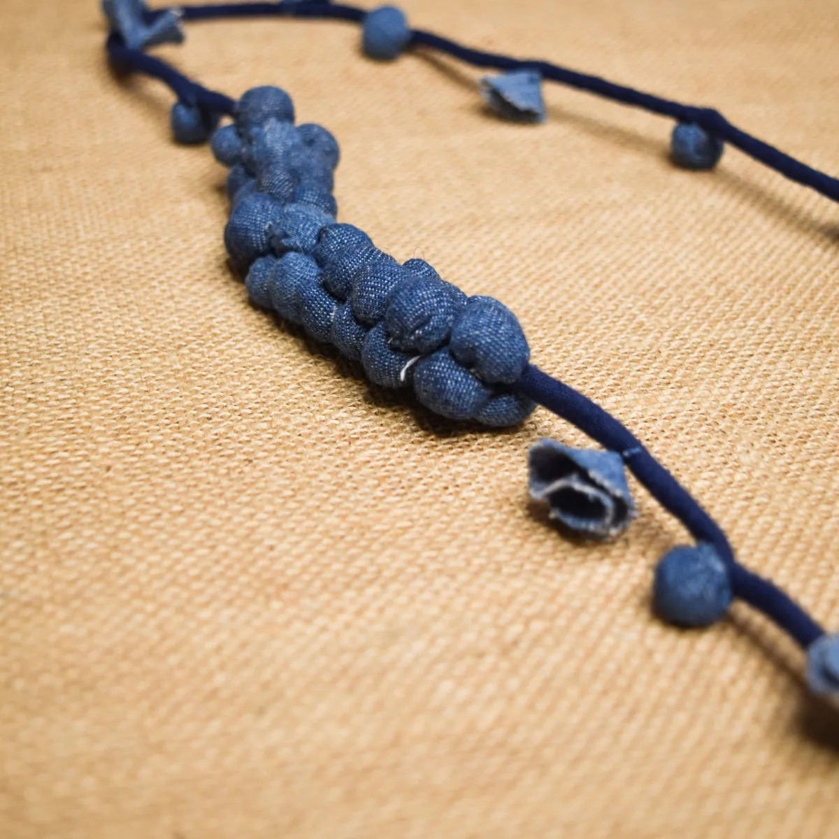 Sundari- Upcycled Denim Necklace by Dwij