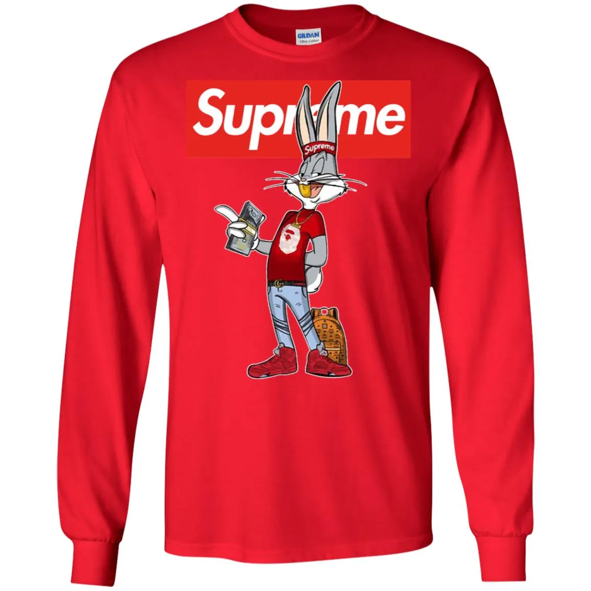 Supreme Rabbit Money Men Long Sleeve Shirt