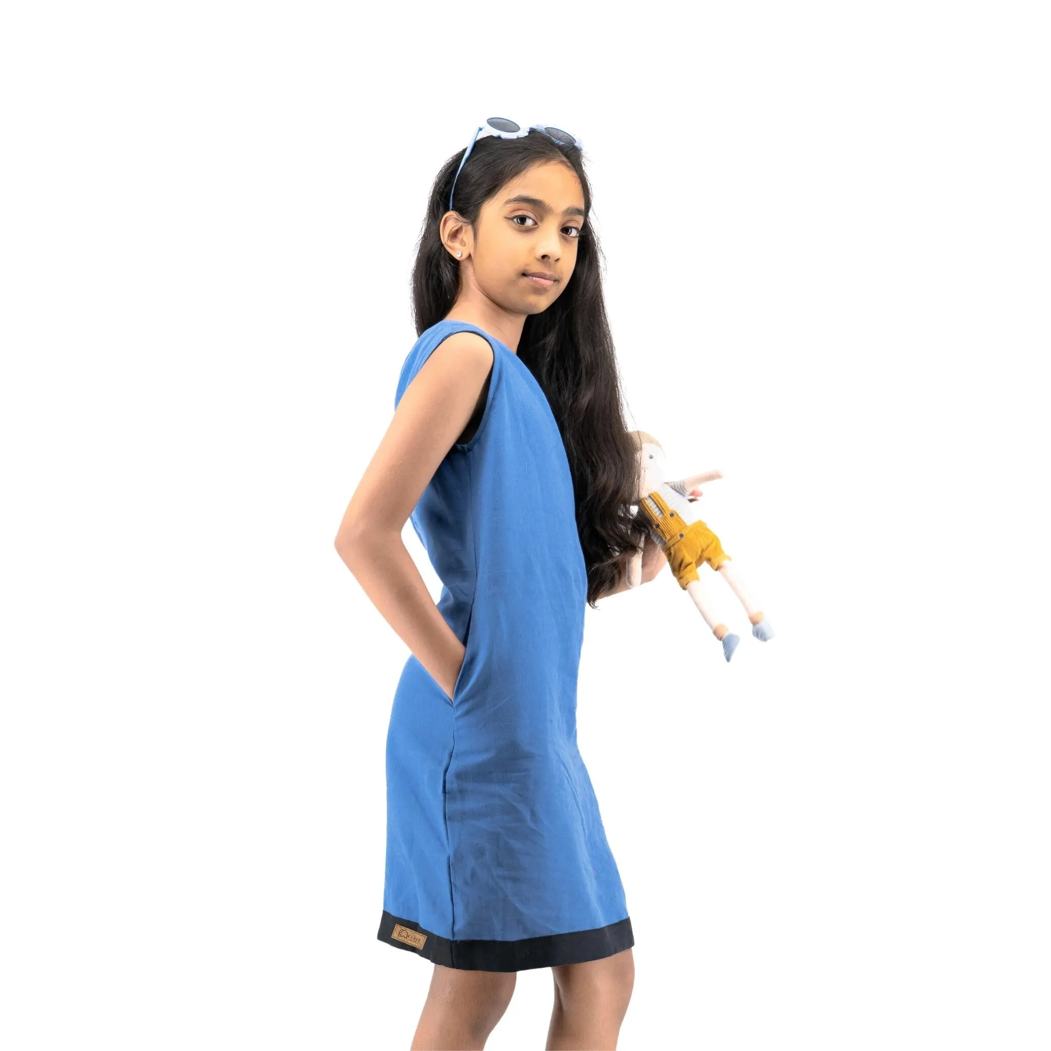 Sustainable Summer Fun: Eco-Friendly Linen Blend Frock for Kids