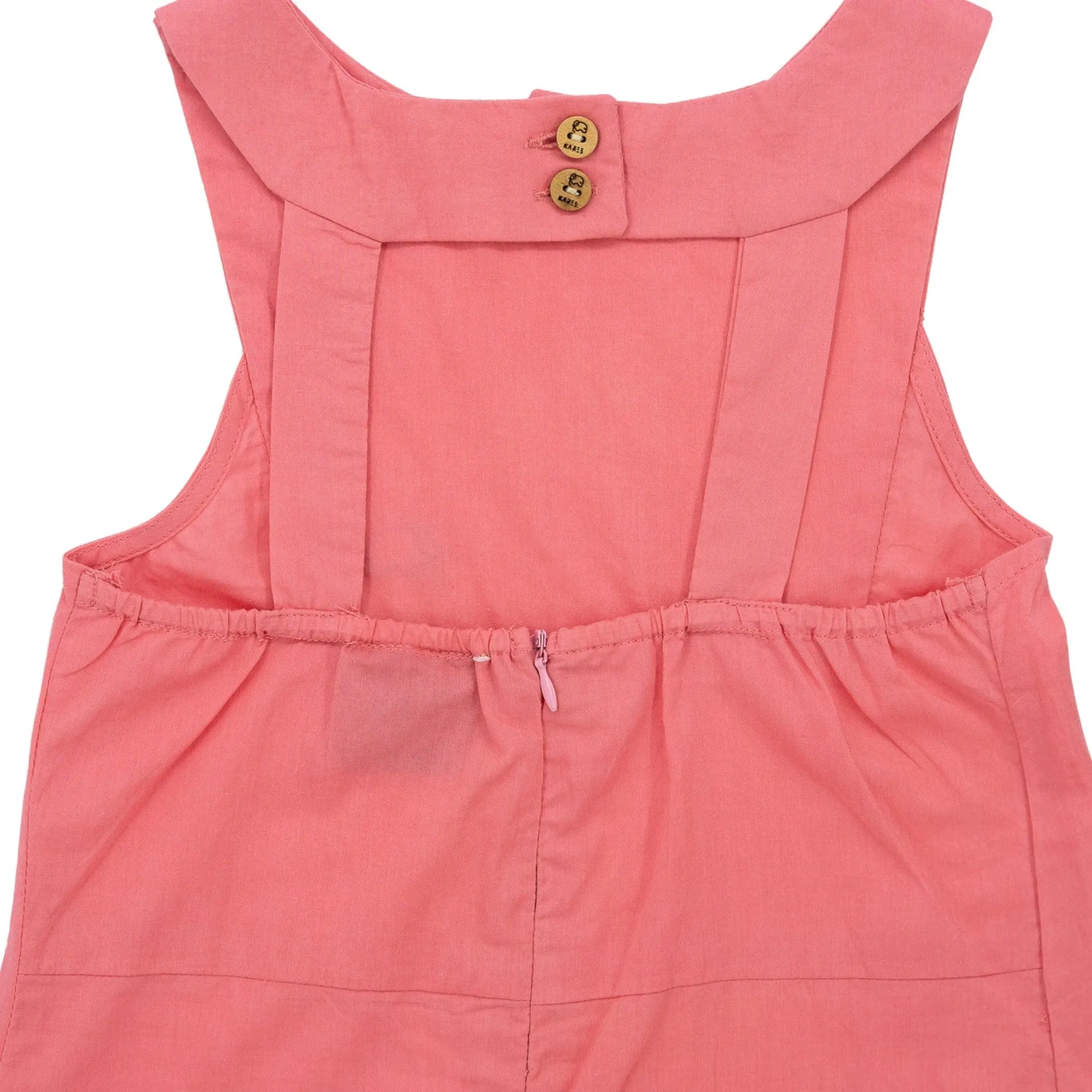 Tea Rose Cotton Bib Neck Top for kids