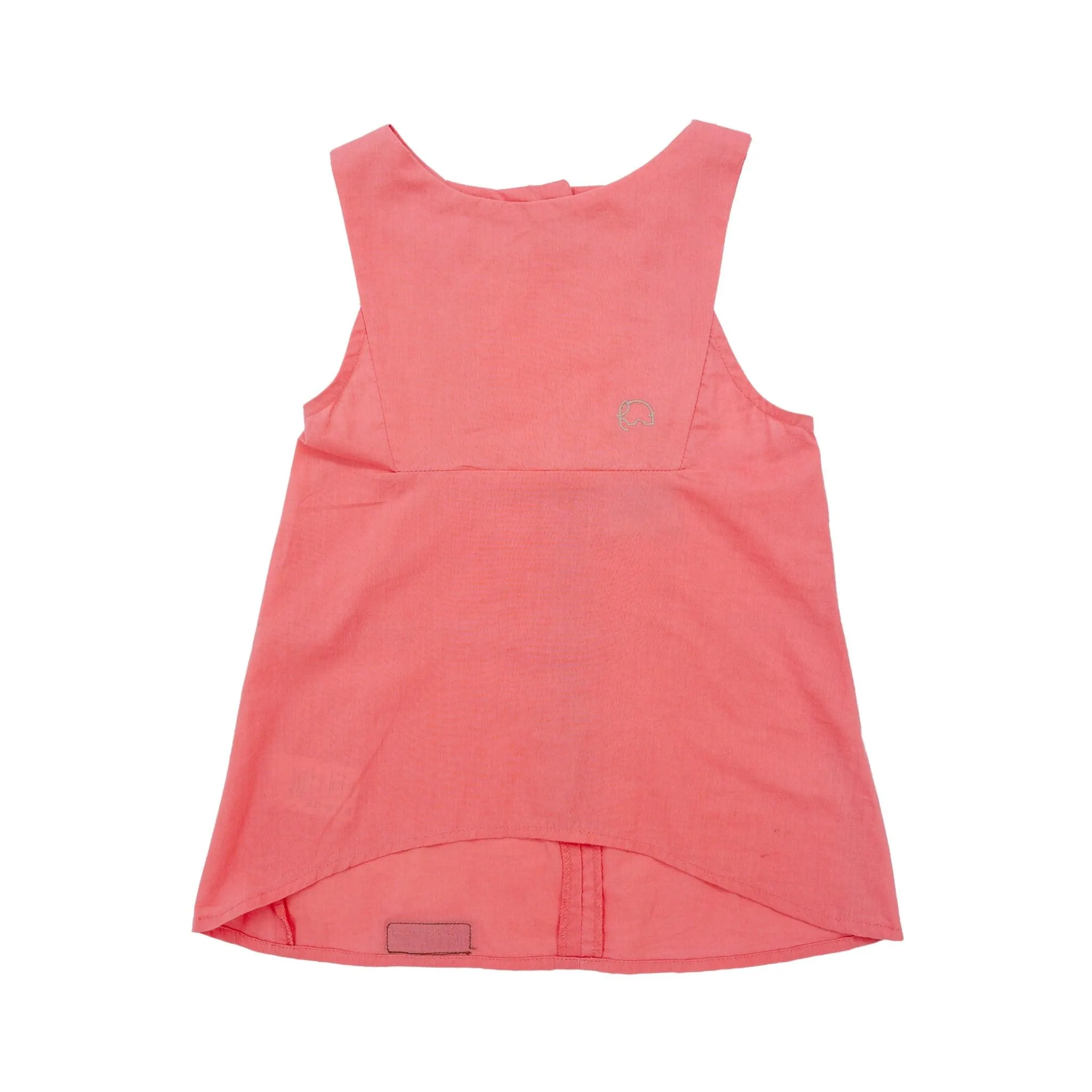 Tea Rose Cotton Bib Neck Top for kids