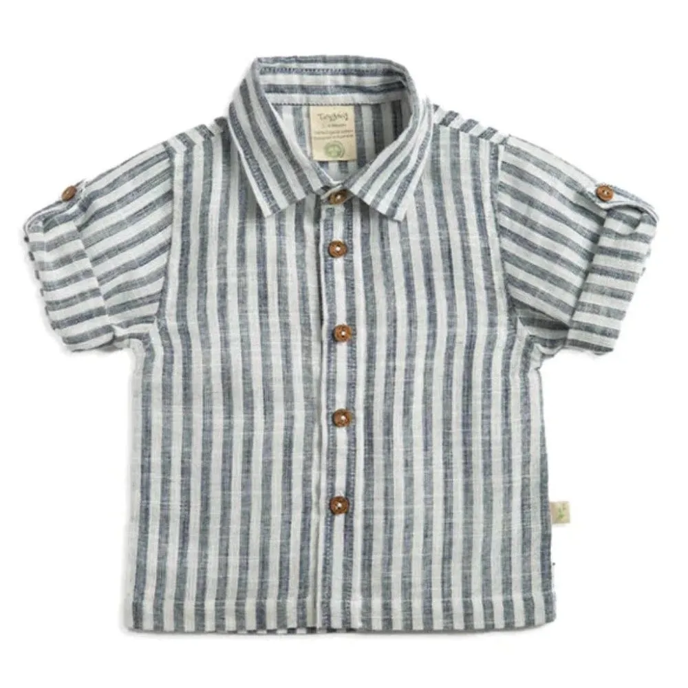 Tiny Twig Woven Stripes Cambric Shirt