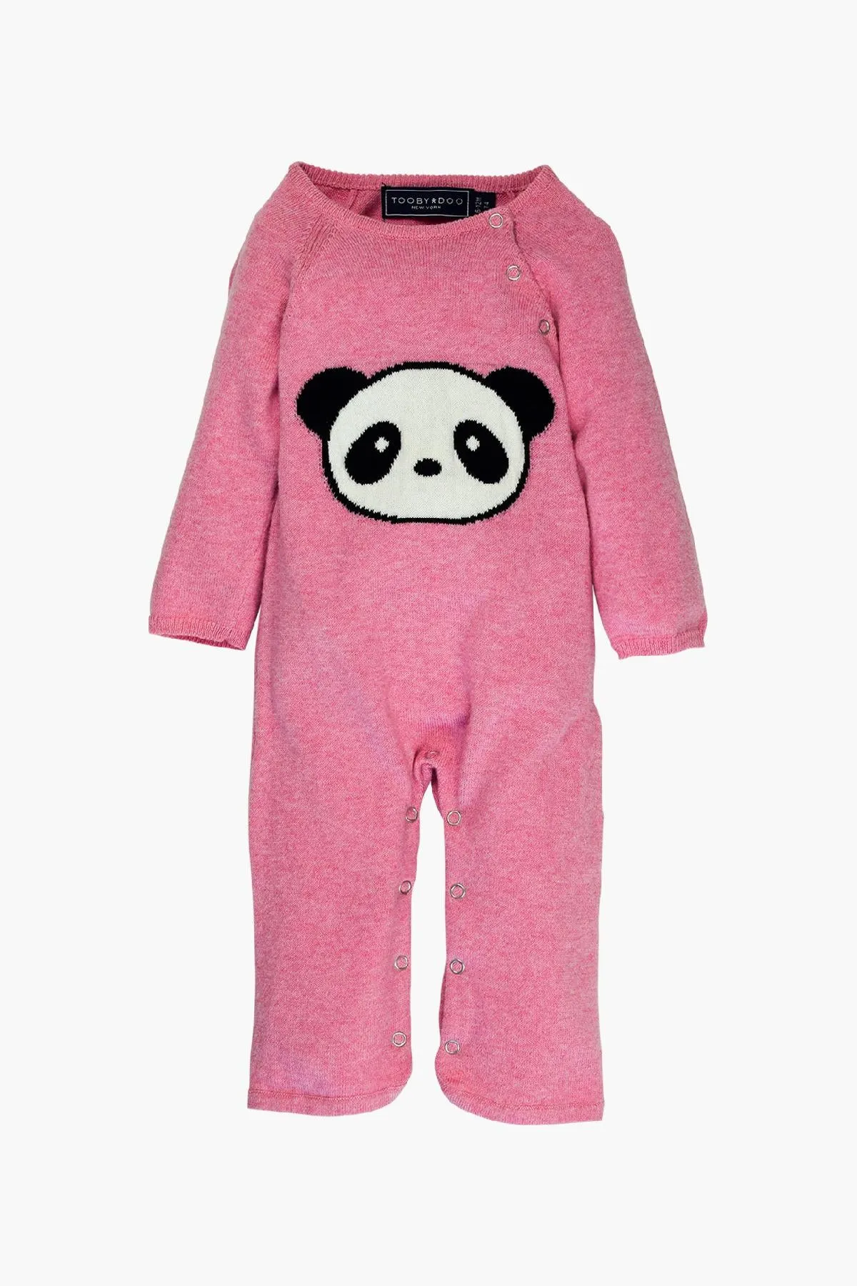 Toobydoo Cashmere Panda Baby Jumpsuit - Pink