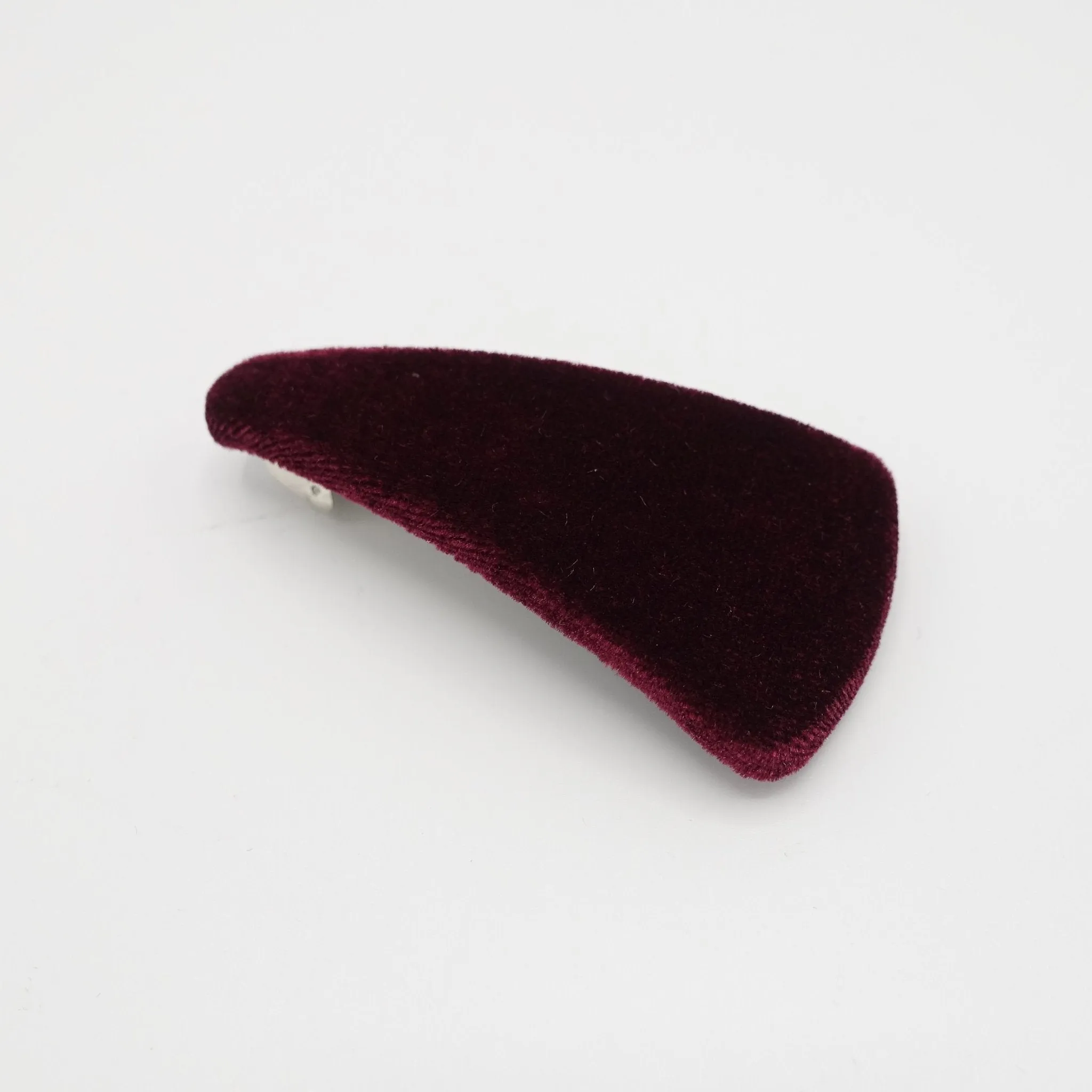 triangle velvet french barrette Fall Winter women hair accessory