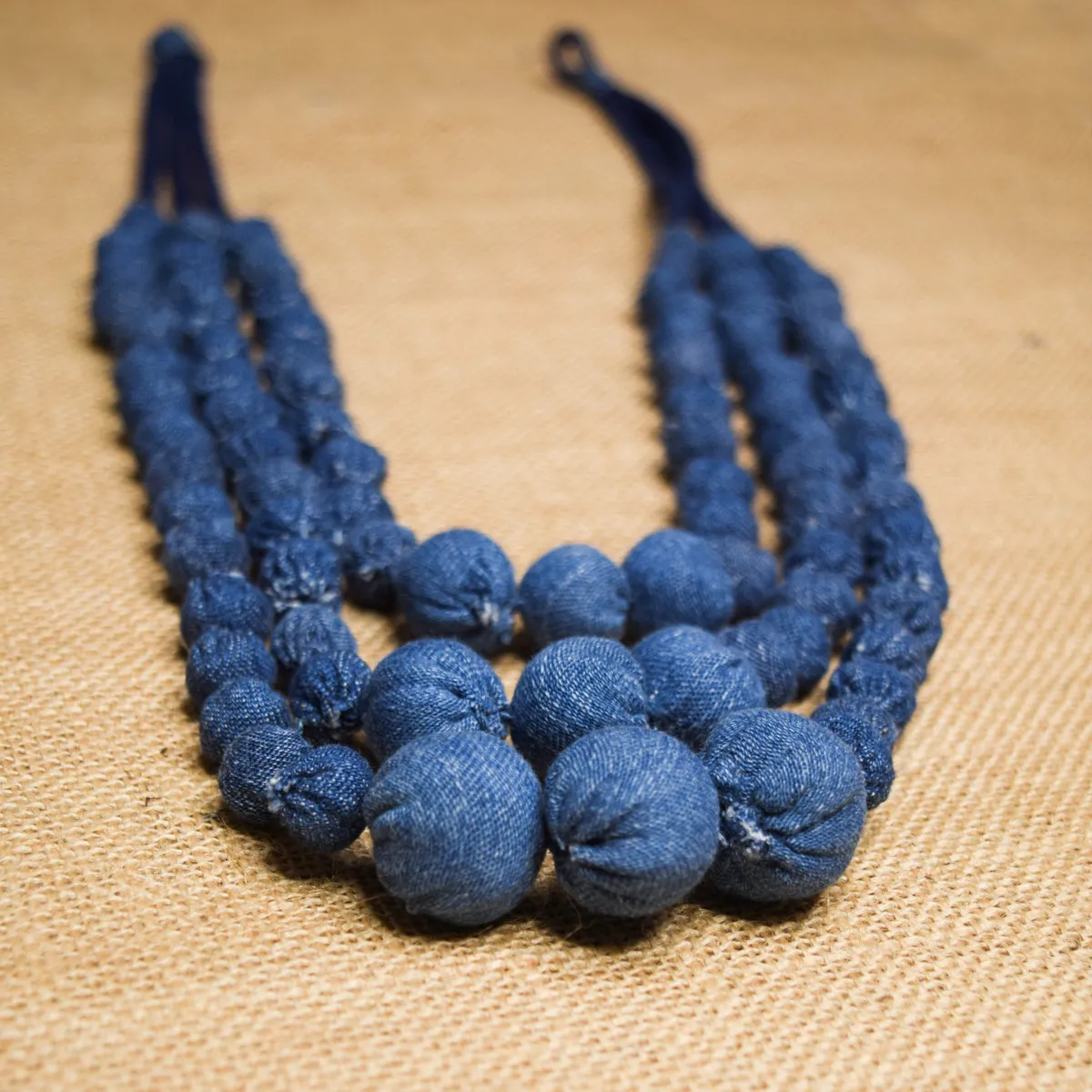 Vaishnavi- Upcycled Denim Necklace by Dwij