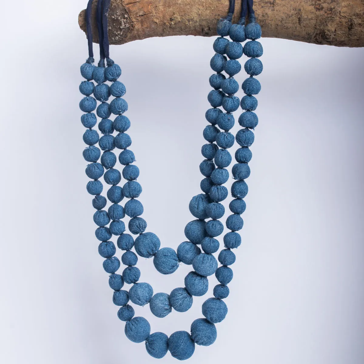 Vaishnavi- Upcycled Denim Necklace by Dwij