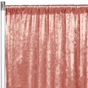 Velvet 8ft H x 52" W Drape/Backdrop Curtain Panel - Cinnamon Rose