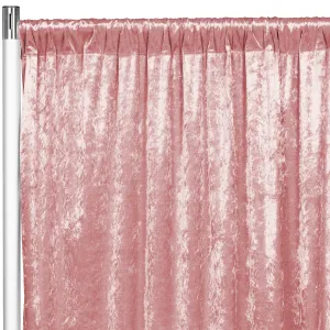 Velvet 8ft H x 52" W Drape/Backdrop Curtain Panel - Dusty Rose/Mauve