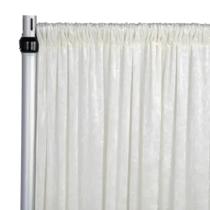 Velvet 8ft H x 52" W Drape/Backdrop Curtain Panel - Ivory