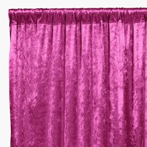 Velvet 8ft H x 52" W Drape/Backdrop Curtain Panel - Magenta