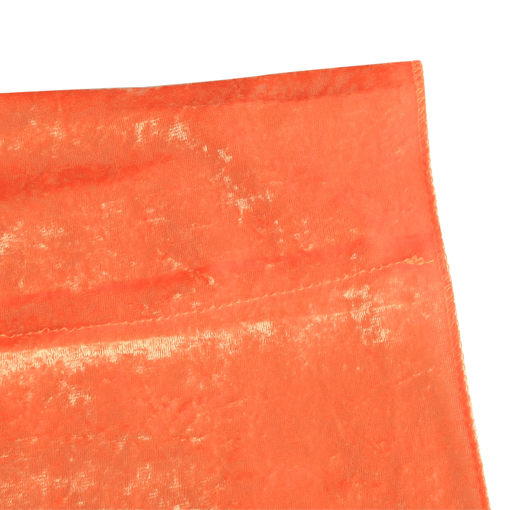 Velvet 8ft H x 52" W Drape/Backdrop Curtain Panel - Orange