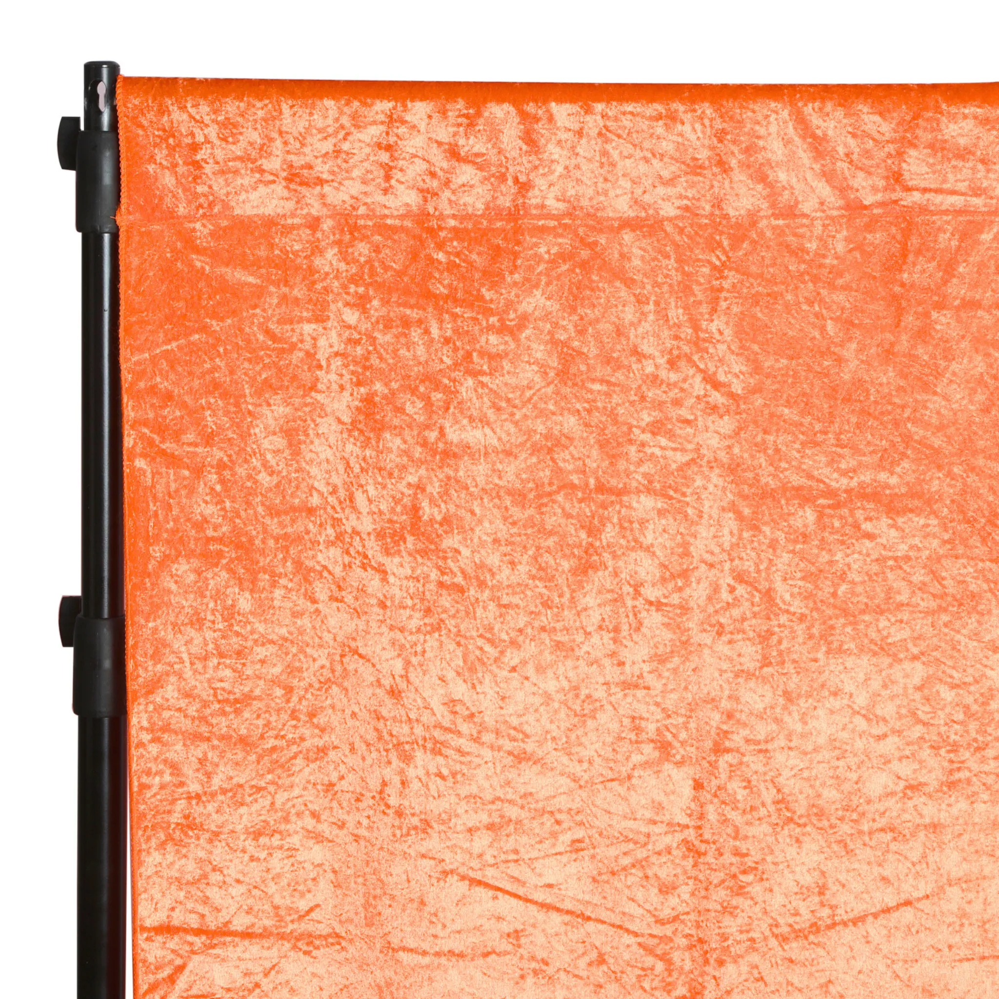 Velvet 8ft H x 52" W Drape/Backdrop Curtain Panel - Orange