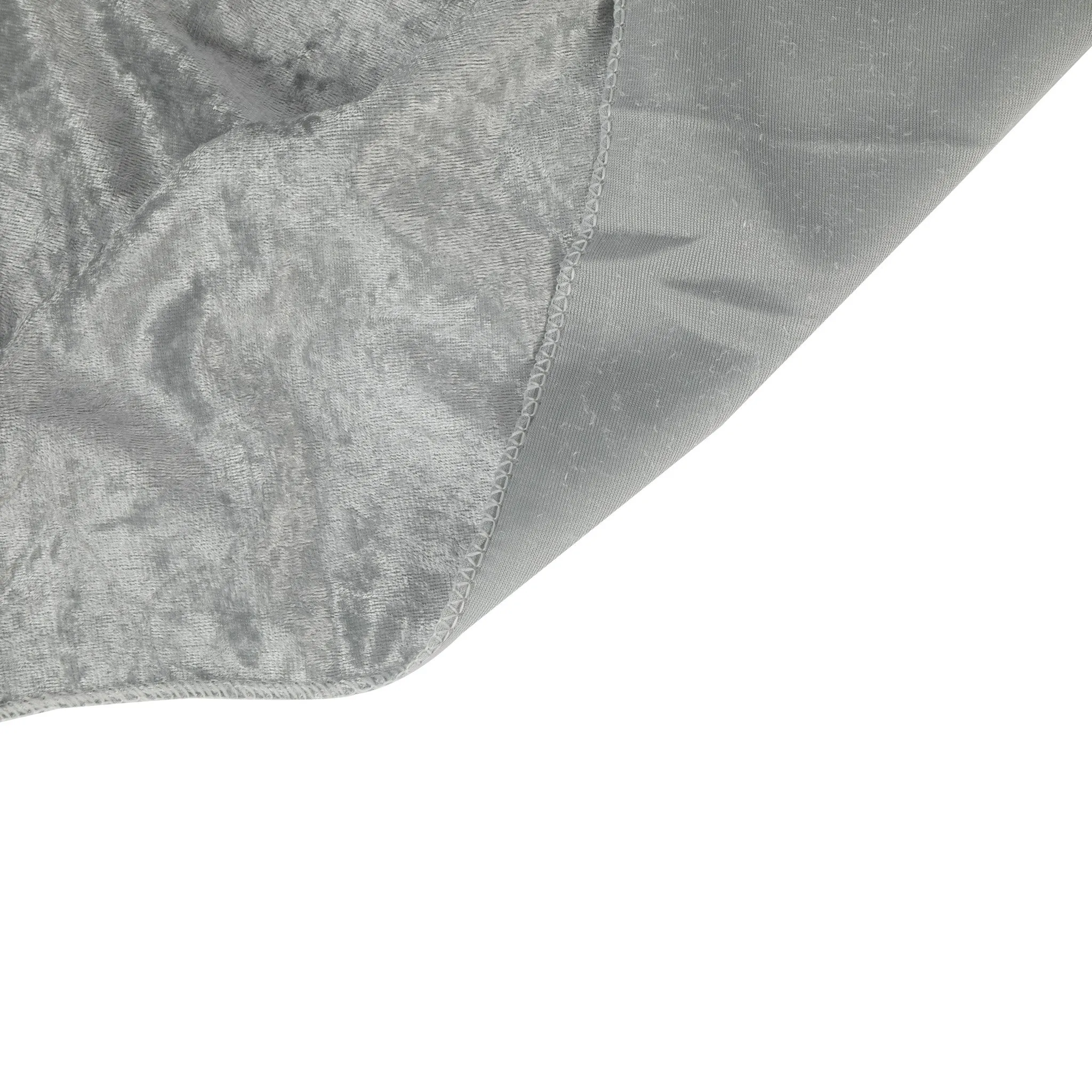 Velvet 8ft H x 52" W Drape/Backdrop Curtain Panel - Silver