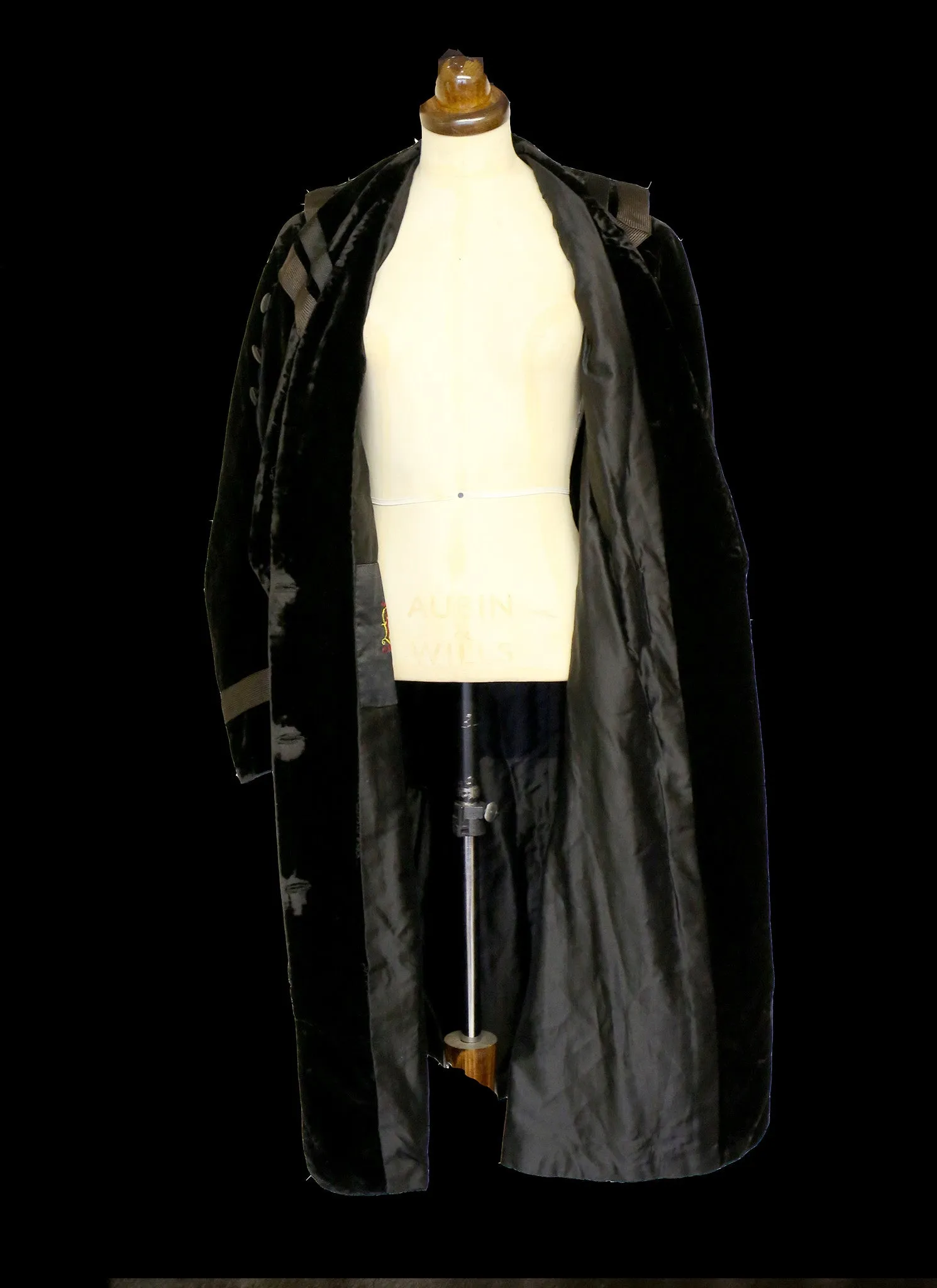 Vintage Antique Edwardian Black Velvet Coat