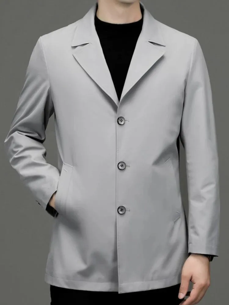 Wiaofellas  -  Long Male Blazer Plus Big Size Single Breasted Coat Oversize Menswear Fashionable Men's Suit Jackets New in Classic Casual