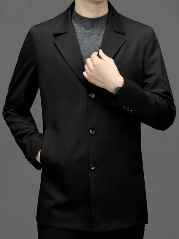 Wiaofellas  -  Long Male Blazer Plus Big Size Single Breasted Coat Oversize Menswear Fashionable Men's Suit Jackets New in Classic Casual