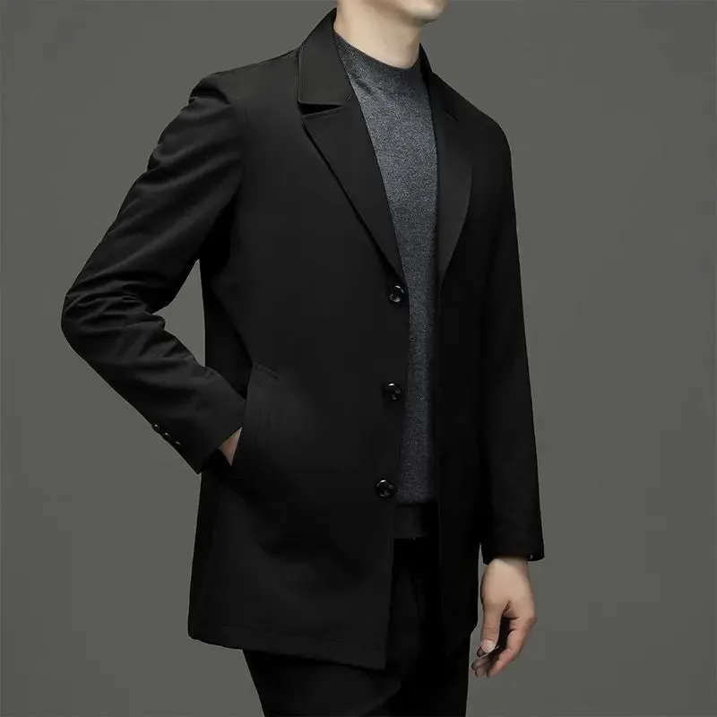 Wiaofellas  -  Long Male Blazer Plus Big Size Single Breasted Coat Oversize Menswear Fashionable Men's Suit Jackets New in Classic Casual