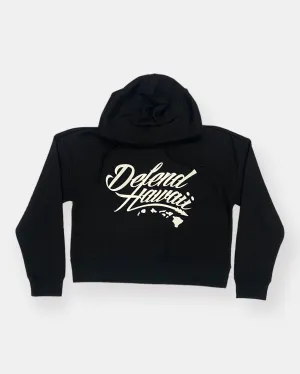 WILDSTYLE LOGO Black Crop Hoodie