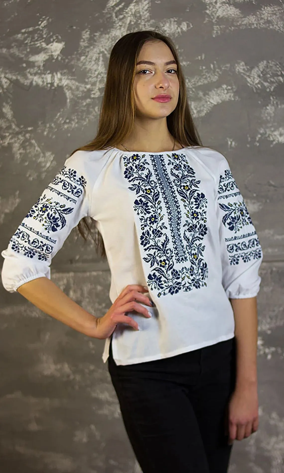 Women's blouse with embroidery