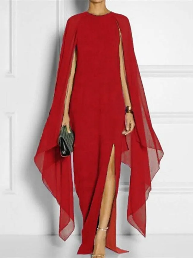 Women's Long Sleeve Swing Maxi Dress