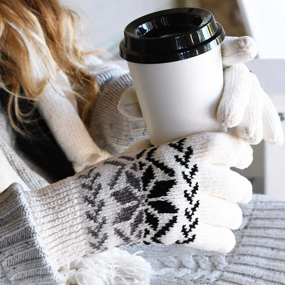 Women’s Chenille Snowflake Gloves