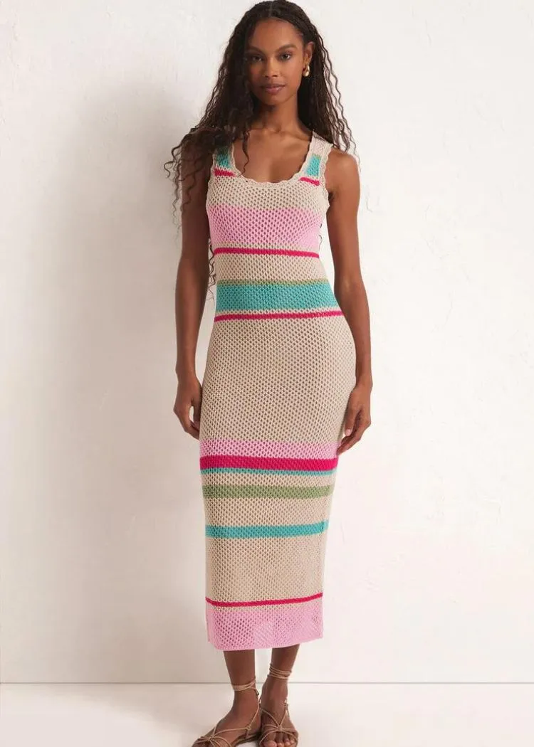 Z Supply Ibiza Stripe Sweater Dress- Natural ***FINAL SALE***