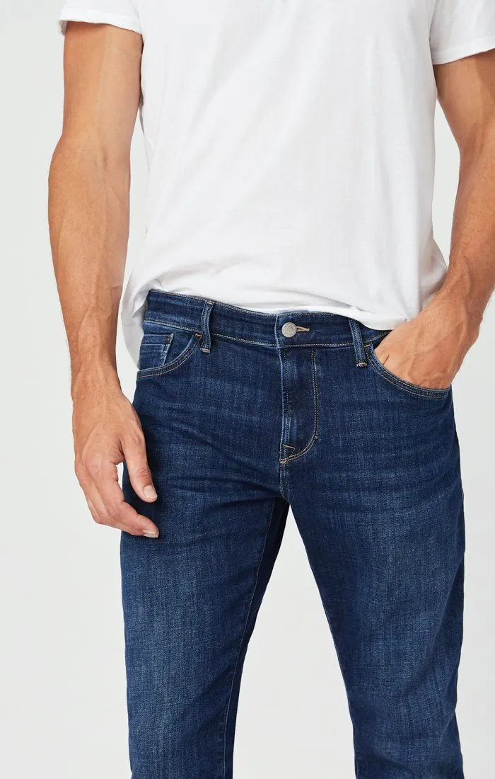 ZACH STRAIGHT LEG JEANS IN DARK FEATHER BLUE