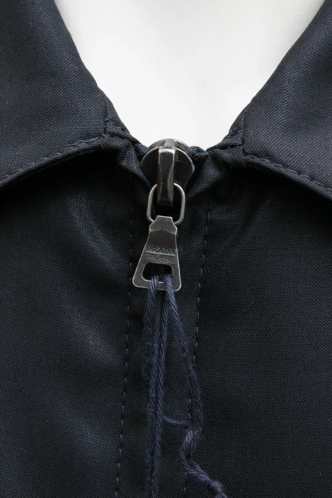 Zip Up Wool Jacket in Midnight Blue